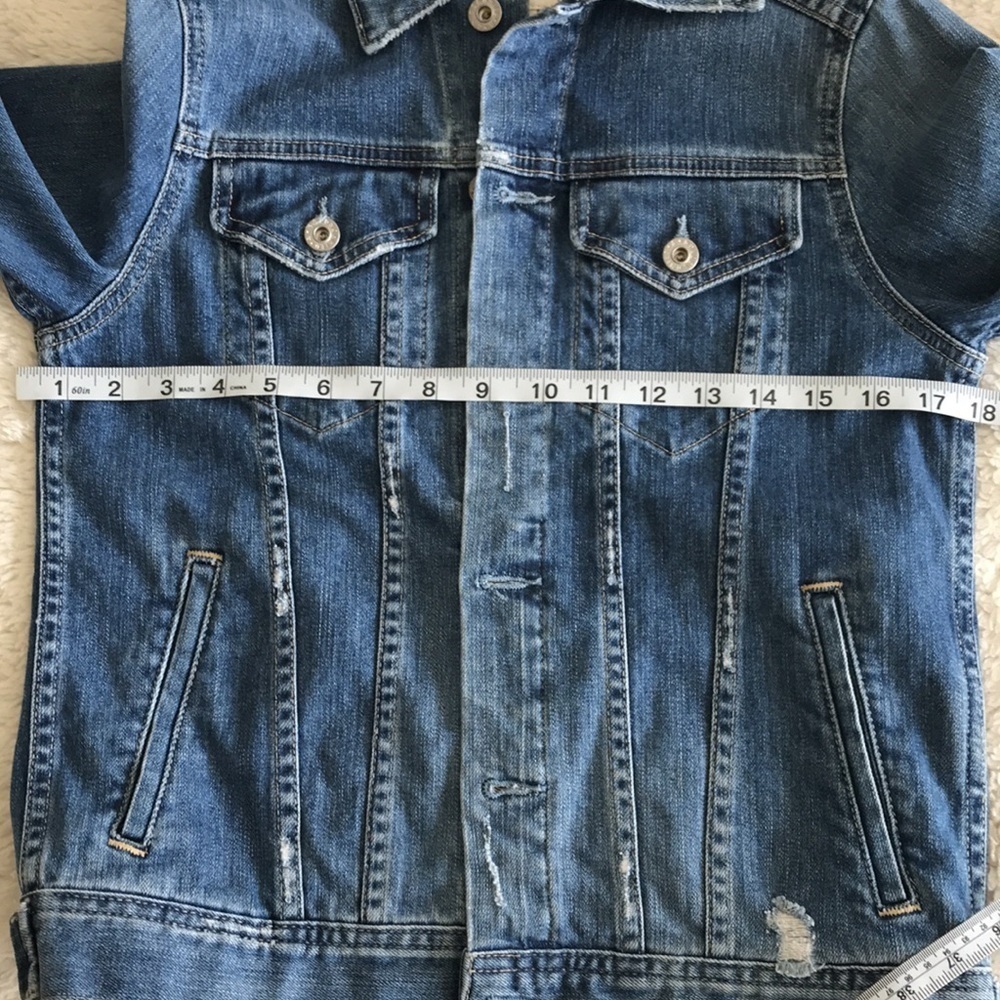 AG Distressed Denim Jacket - Size XS - Picture 7 of 11